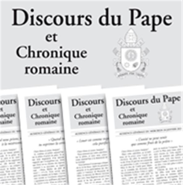 ABONNEMENT DISCOURS DU PAPE 1 AN - FRANCE MÉTROPOLITAINE