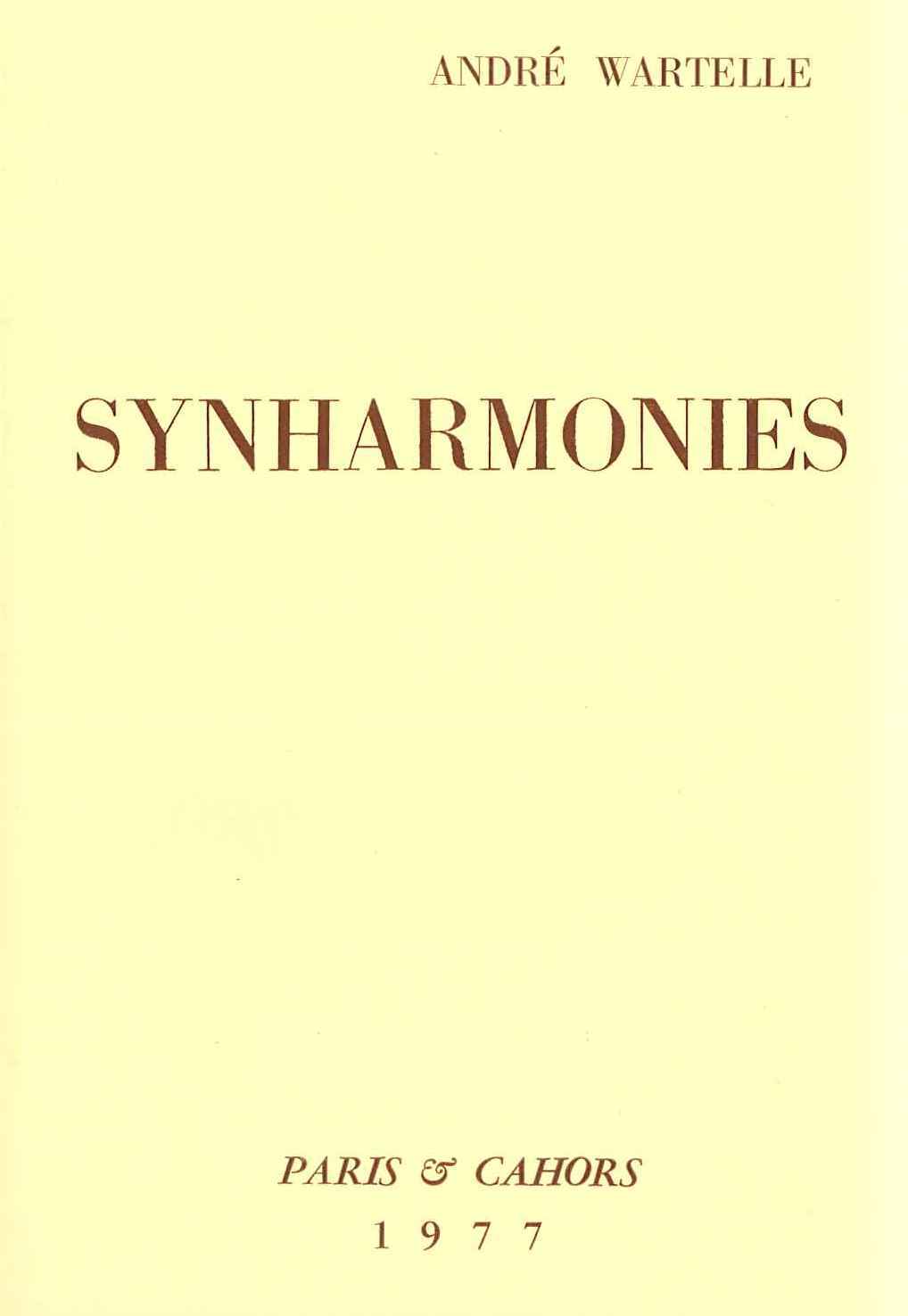 Synharmonies : fleurs d'un chemin