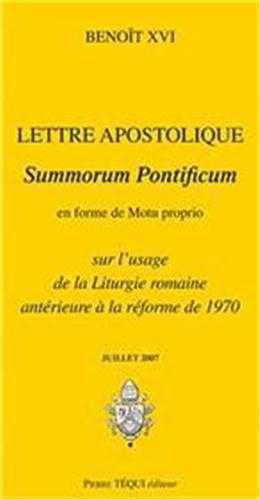 Summorum Pontificum en forme de Motu proprio