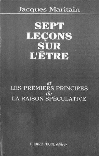 Sept leçons sur l'être