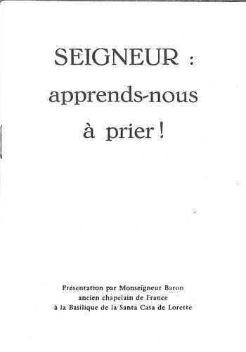 Seigneur, apprends-nous à prier !