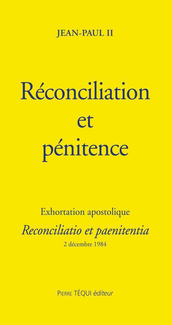 Réconciliation et pénitence