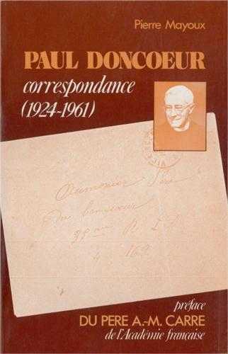 Paul Doncoeur - Correspondance (1924-1961)