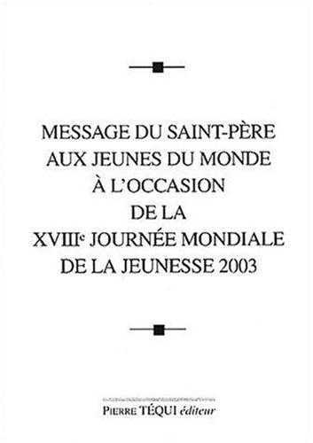 MESSAGE JMJ 2003