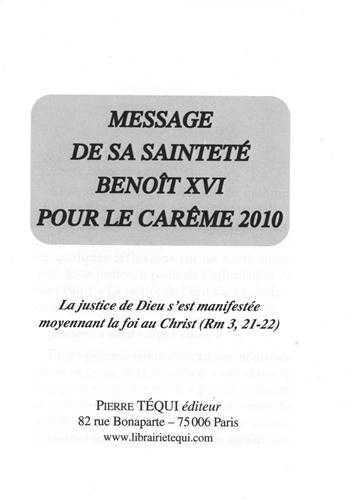 Message Carême 2010