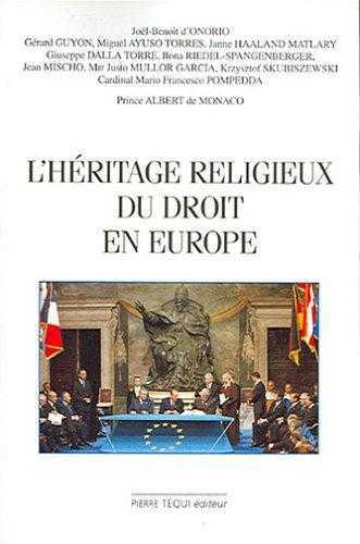 L'héritage religieux du droit en Europe