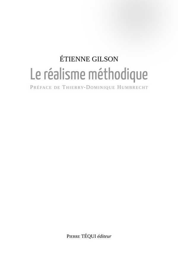 LE RÉALISME MÉTHODIQUE