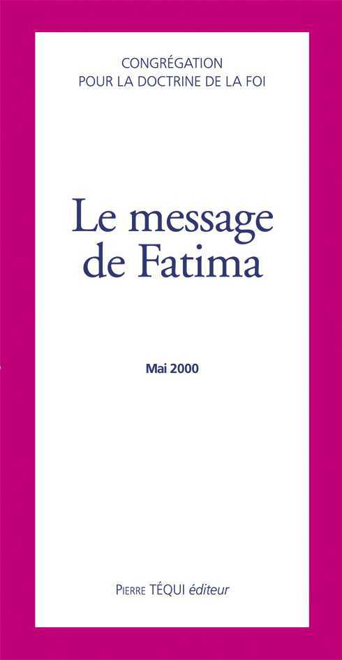 LE MESSAGE DE FATIMA