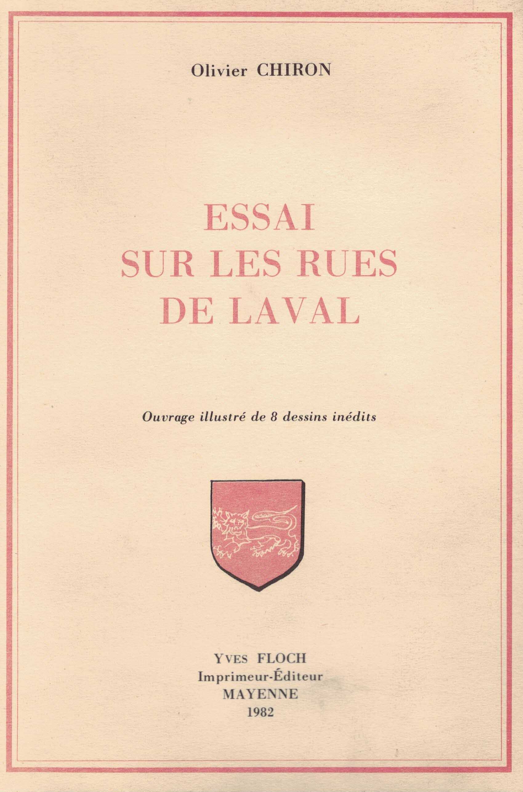 Essai sur les Rues de Laval - Broché