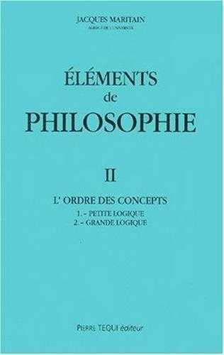 ÉLÉMENTS DE PHILOSOPHIE - TOME II