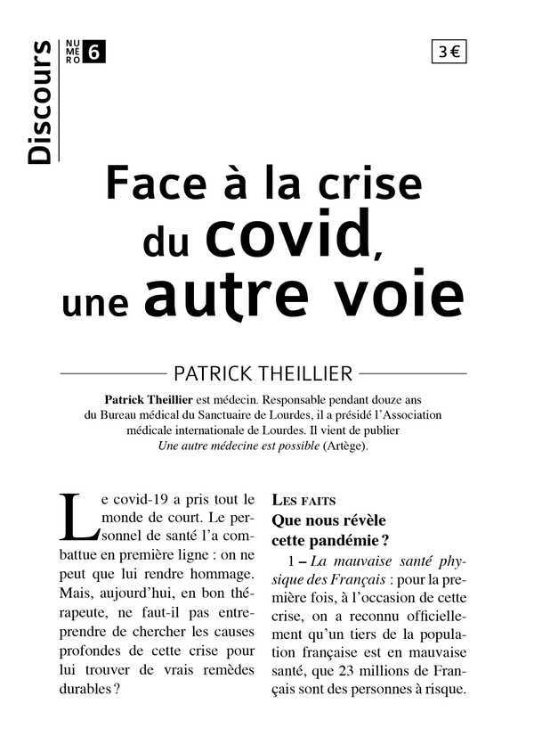 Discours n°6 - Face à la crise du covid, une autre voie