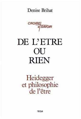 De l'être ou rien