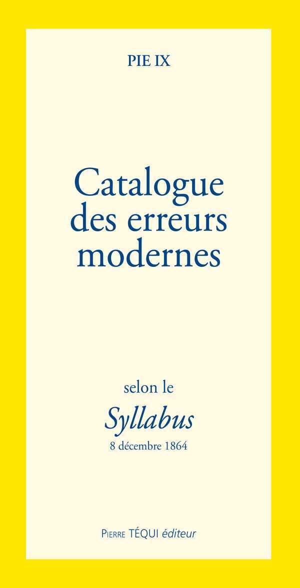 Catalogue des erreurs modernes