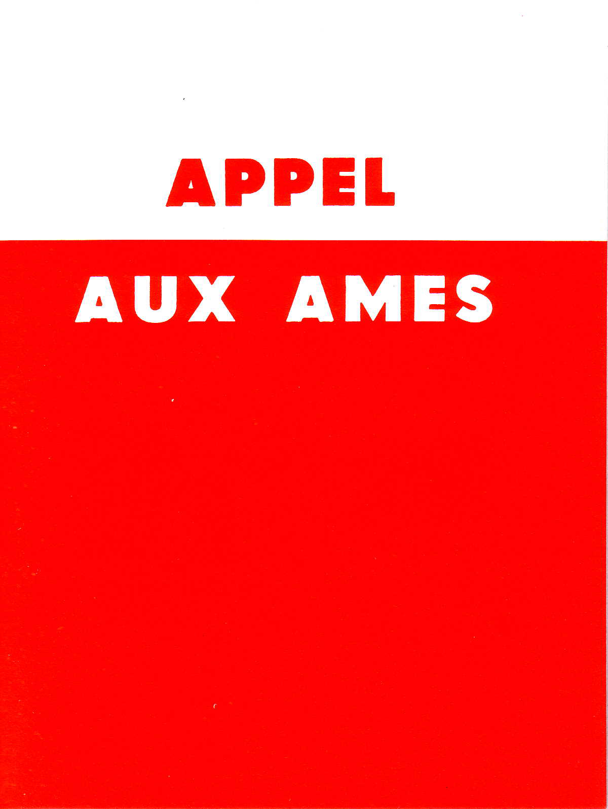 Appel aux âmes