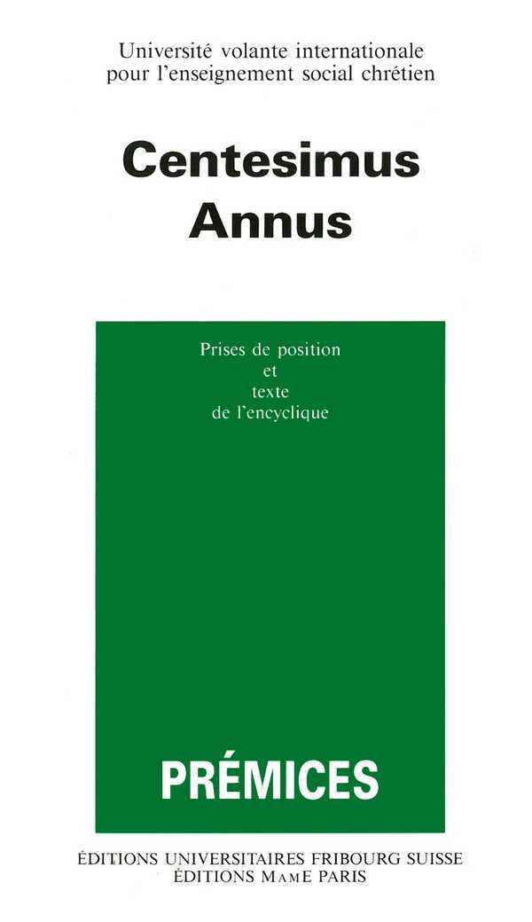 CENTESIMUS ANNUS (PREMICES 11) - UNIVERSITE VOLANTE INTERNATION - TEQUI