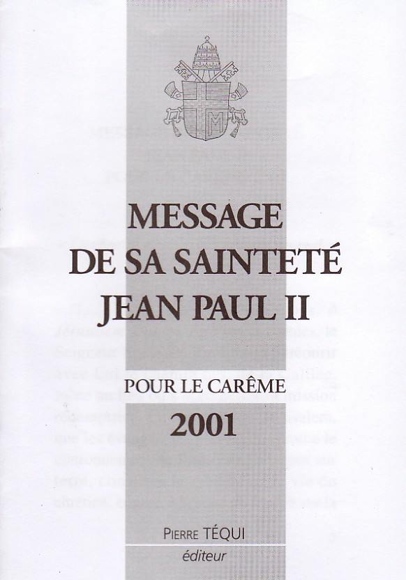 Message Carême 2001