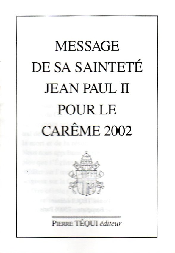 Message Carême 2002