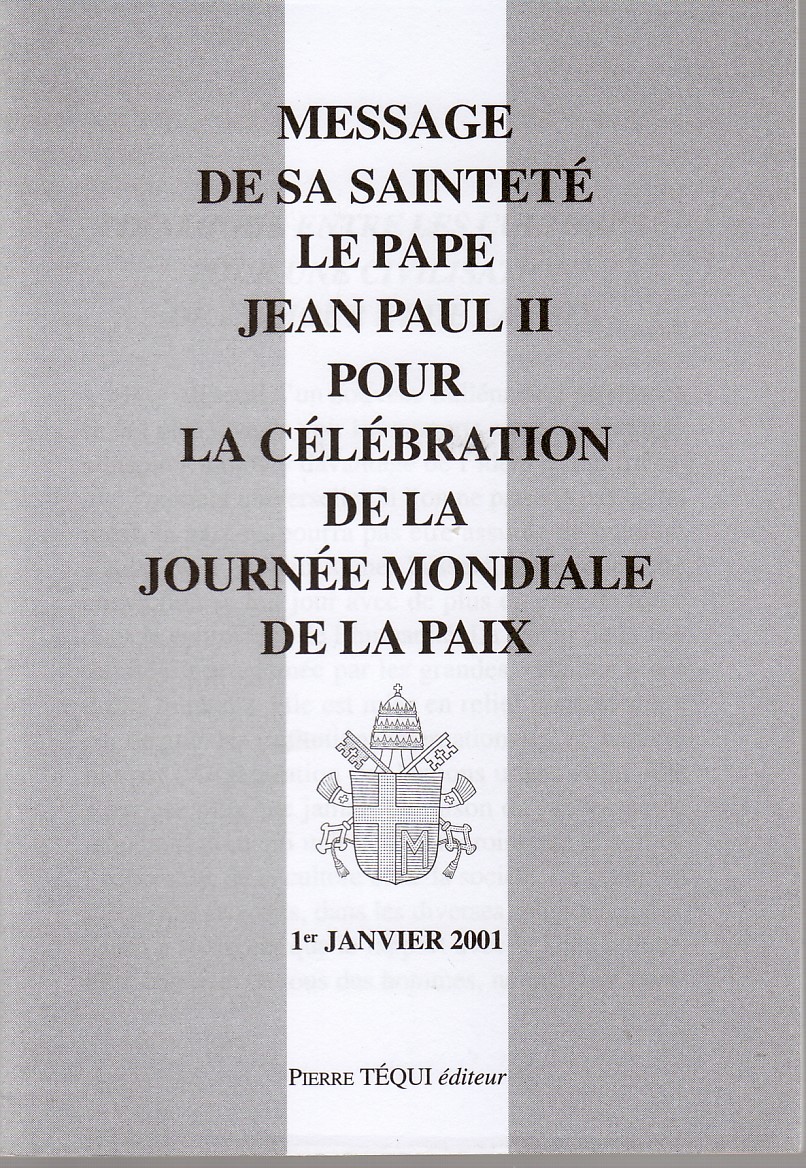 MESSAGE JOURNEE PAIX 2001