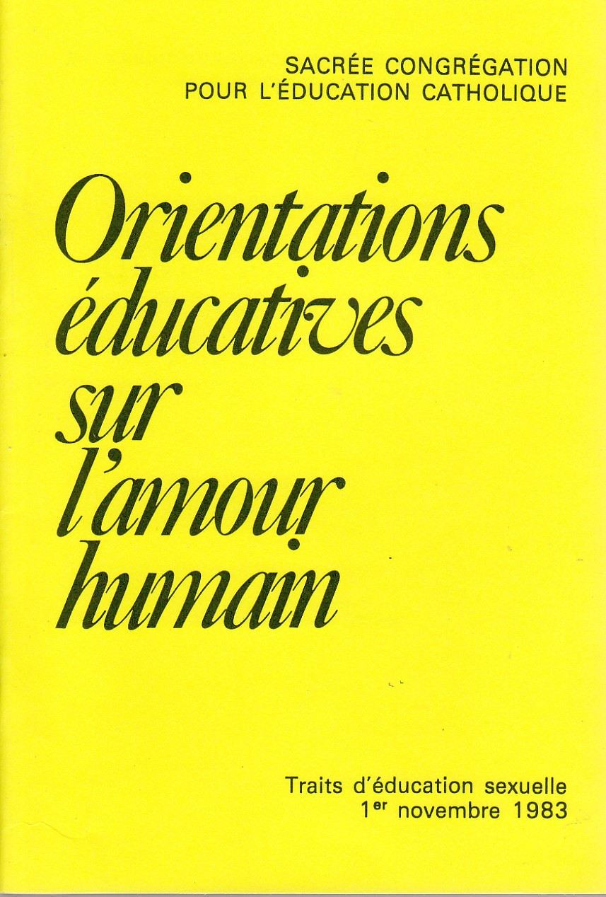 Orientations éducatives sur l'amour humain