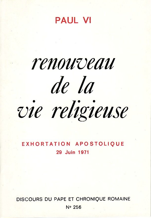 Renouveau de la vie religieuse